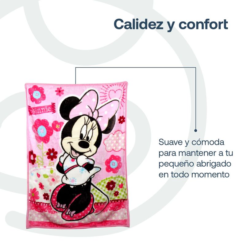 Cobertor de Cuna Minnie Rosado Disney-3