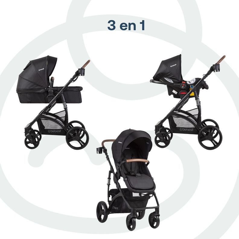 Coche Cuna Travel System Quest LX Negro Bebesit-6