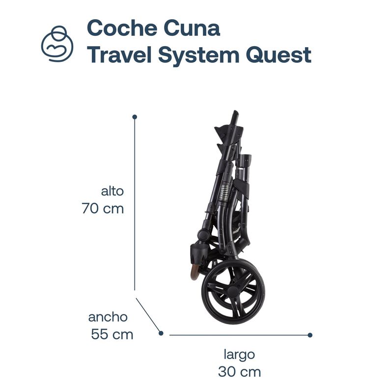 Coche Cuna Travel System Quest LX Negro Bebesit-8