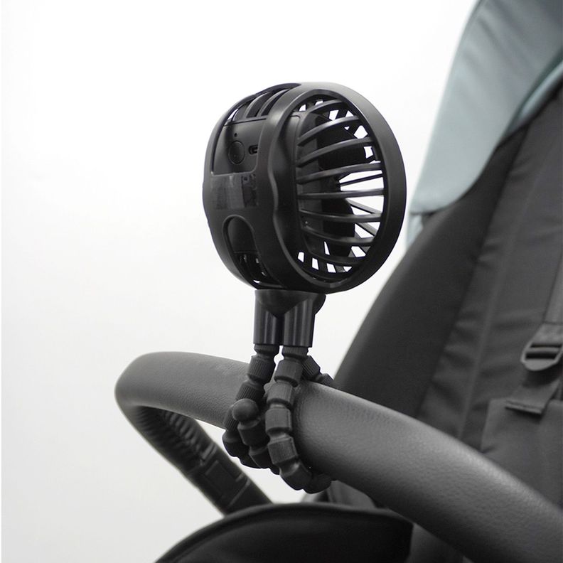 Ventilador 360  multifuncional auto coche Bebe montable-1