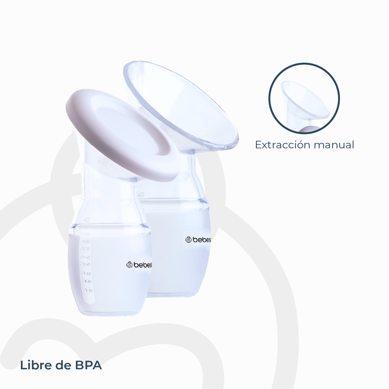 Pack x 2 Colector Extractor Manual de Leche Materna Bebesit-4