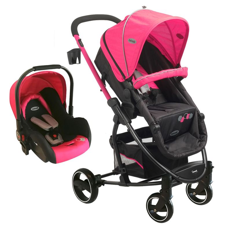 Coche Travel System Alfa Nuevo Rosado-0