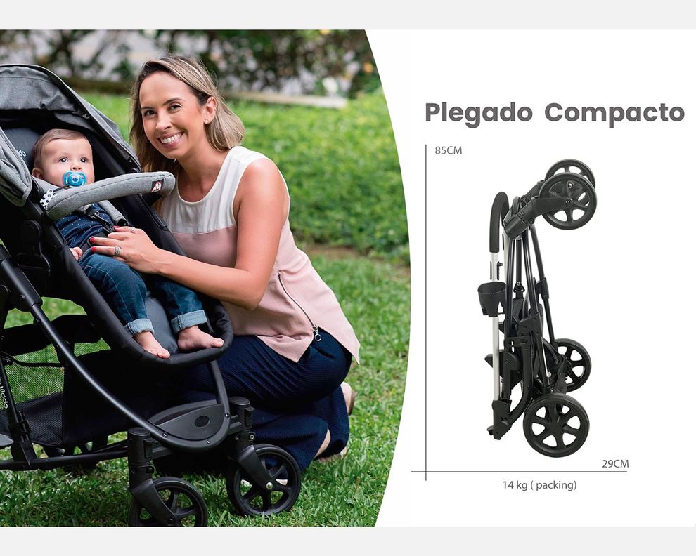 Coche Travel System Alfa Nuevo Rosado-9