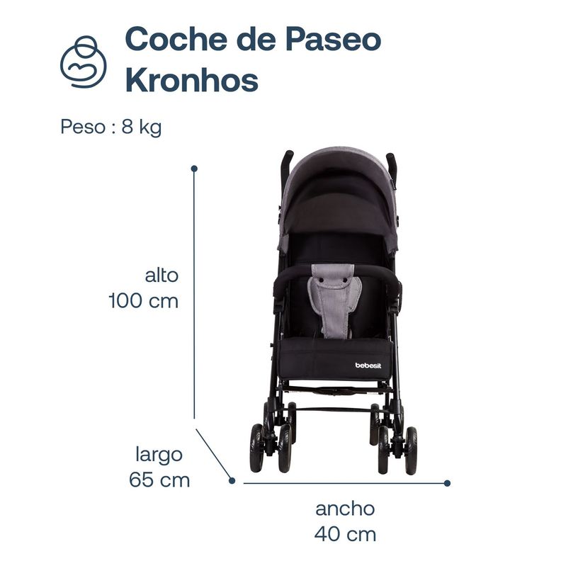 Coche Paragua Khronos Gris Oscuro-5