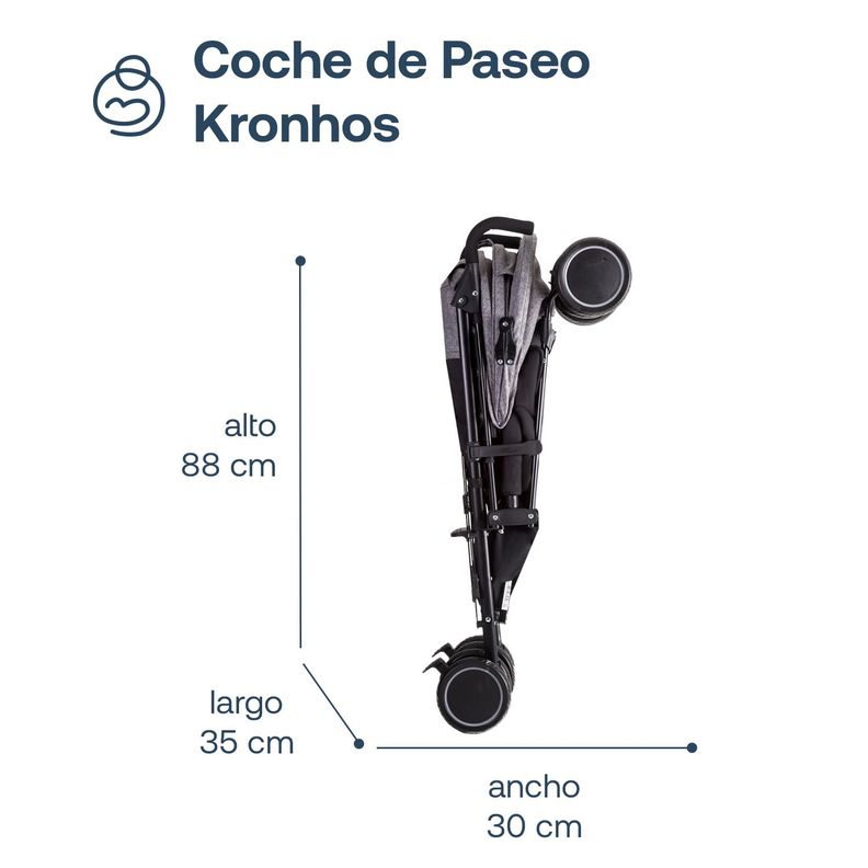 Coche Paragua Khronos Gris Oscuro-6