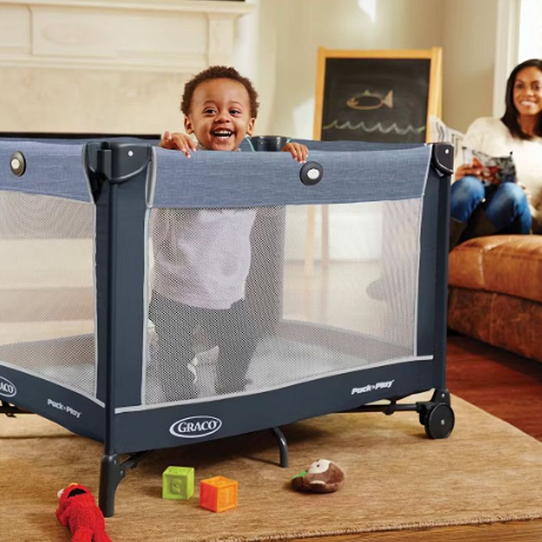 Corral Pack and Play Simple Solutions Playard Negro-5