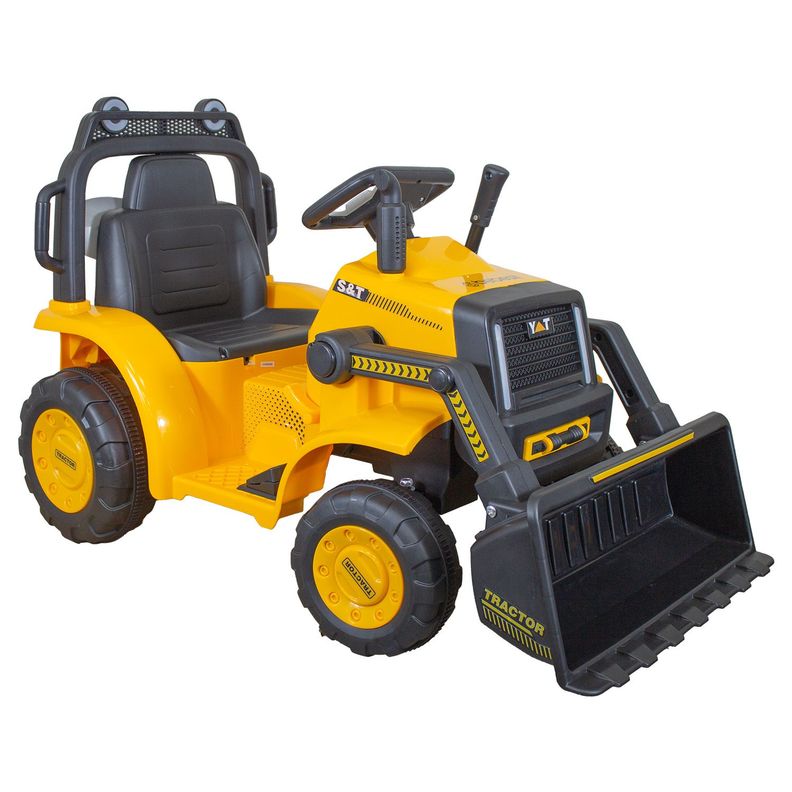 Camion Electrico Excavadora Loader Infantil Amarillo