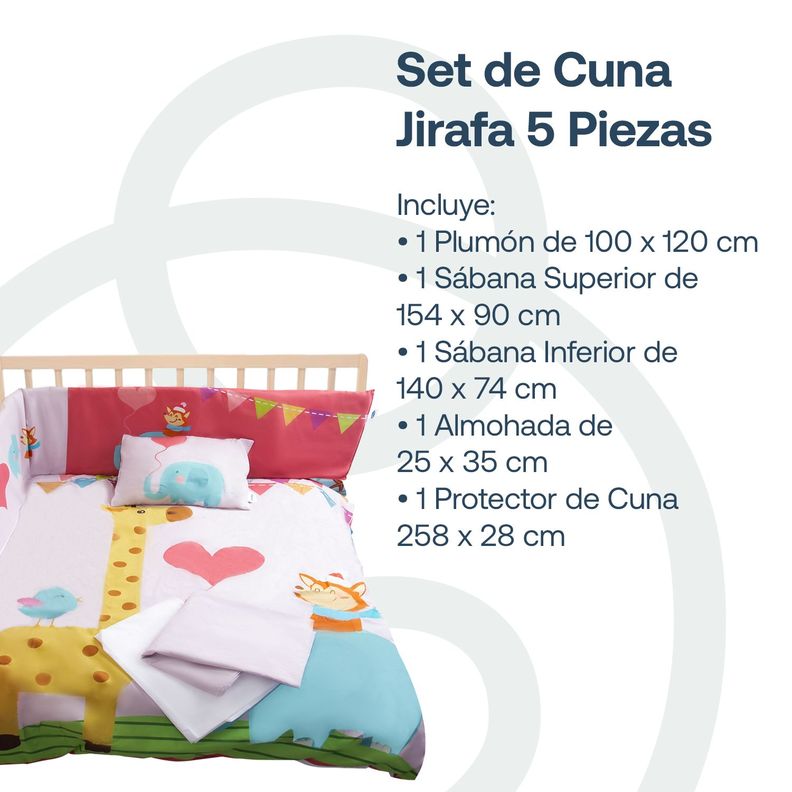 Set de Cuna Jirafa 5 Piezas Bebesit-1