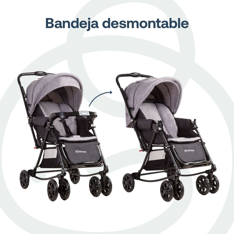 Coche Cuna Balancin SX Gris Melange Bebesit-5