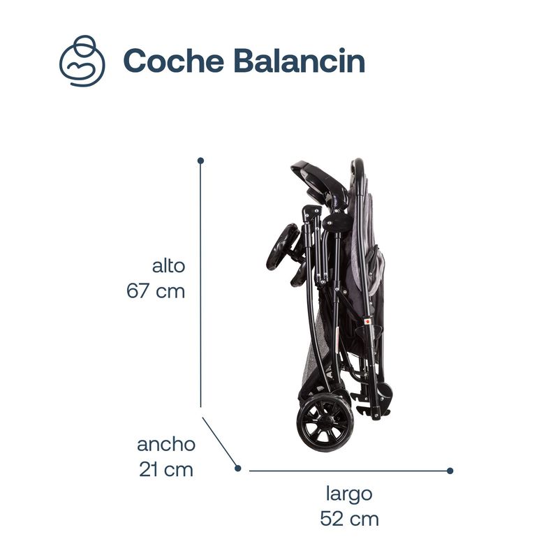 Coche Cuna Balancin SX Gris Melange Bebesit-7
