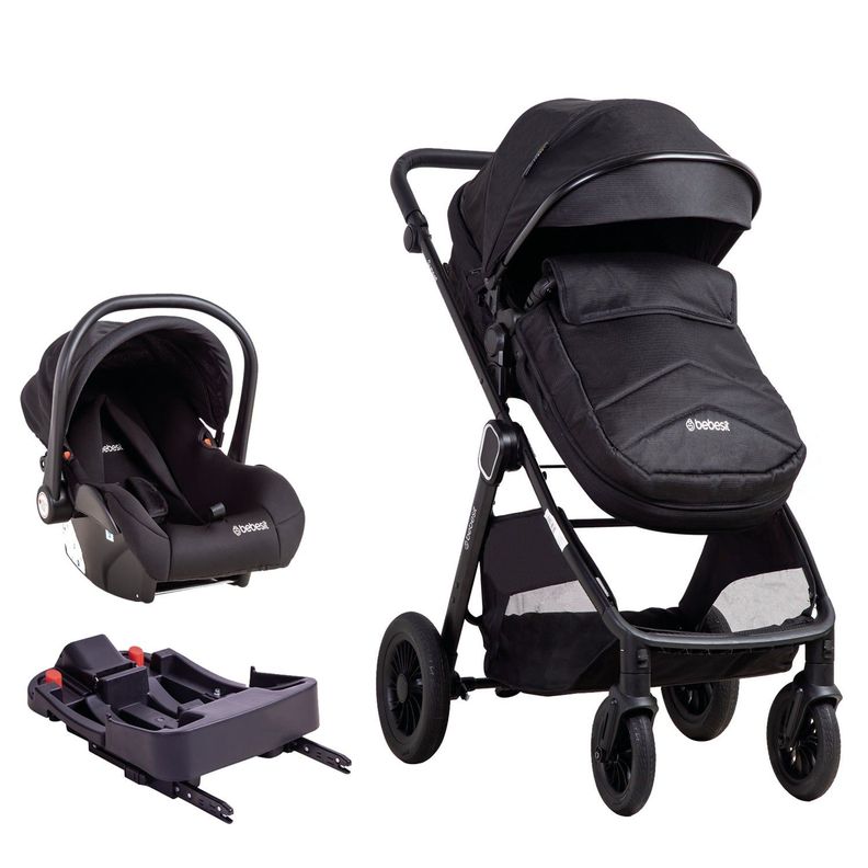 Coche Cuna Travel System Isofix Sunset Premium Negro Bebesit-1