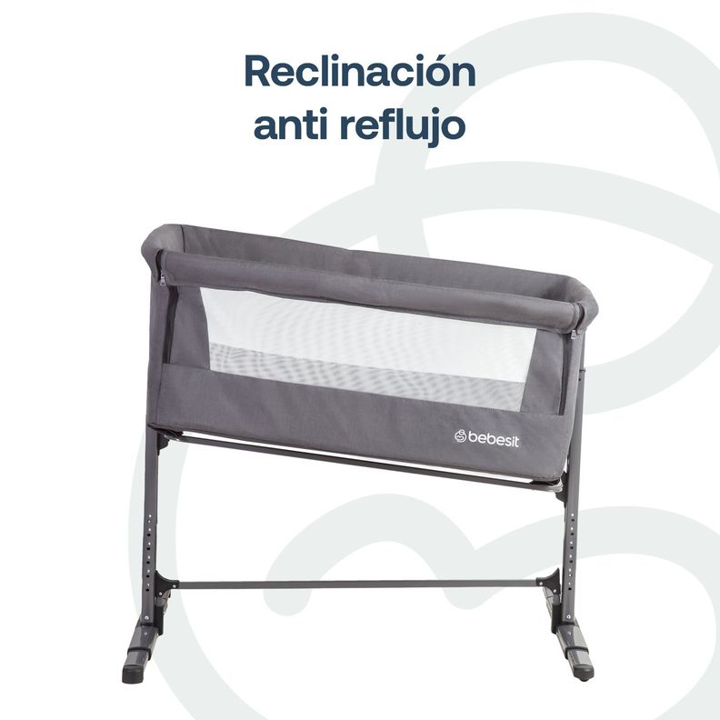 Cuna Colecho con Mosquitero MySide LX Gris Bebesit-4