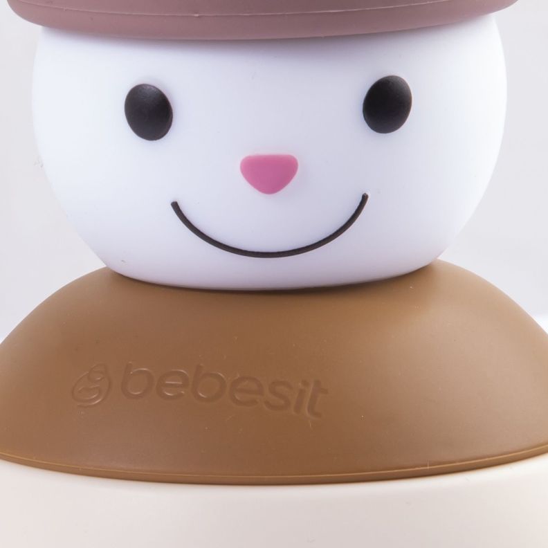 Juguete Muñeco Nieve Montessori Silicona Café-1