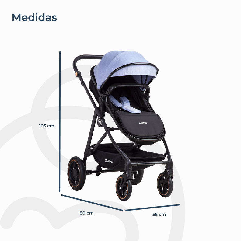 Coche Cuna Paseo Street Azul Bebesit-9