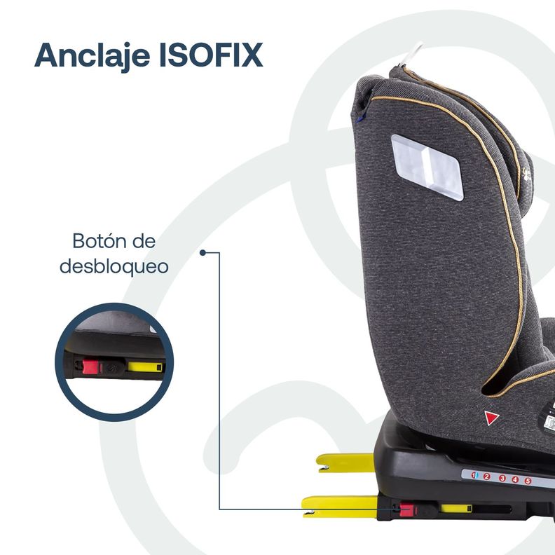 Silla de Auto Convertible Supra 360° Gris-4