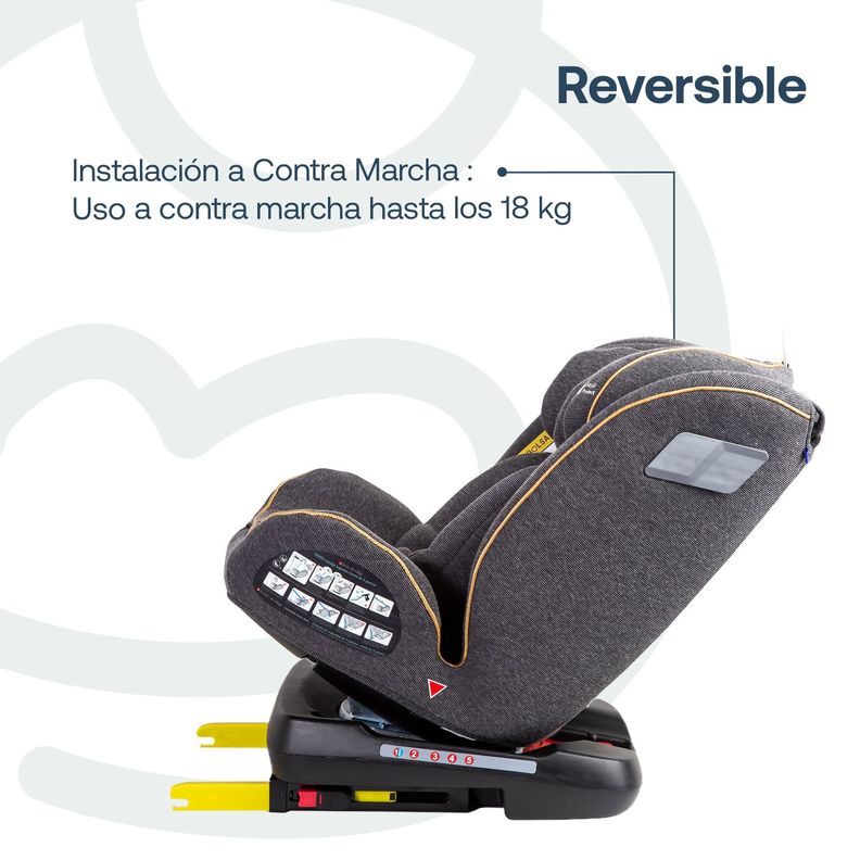 Silla de Auto Convertible Supra 360° Gris-5
