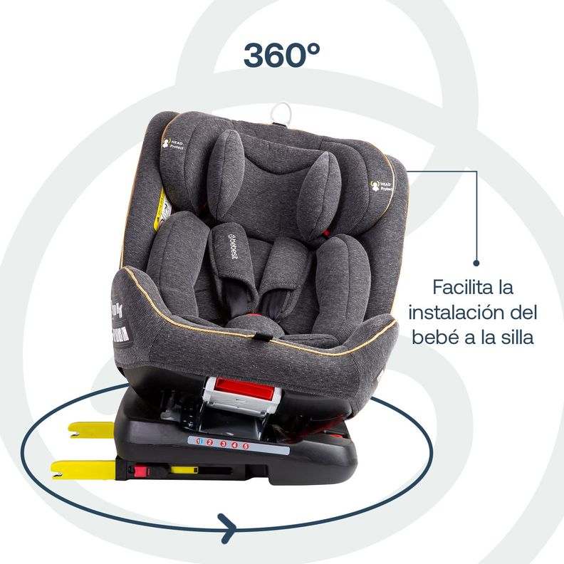 Silla de Auto Convertible Supra 360° Gris-6