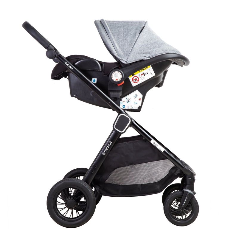 Coche Cuna Travel System Isofix Sunset Premium Gris Bebesit-4