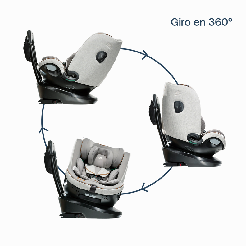 Silla de auto Convertible I-Spin Grow Oyster-3