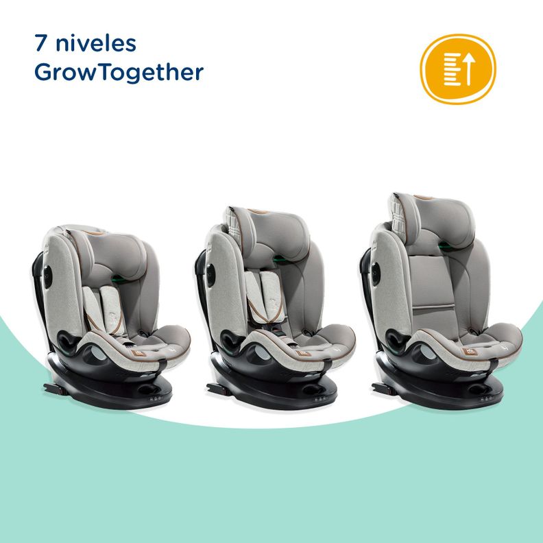 Silla de auto Convertible I-Spin Grow Oyster-9