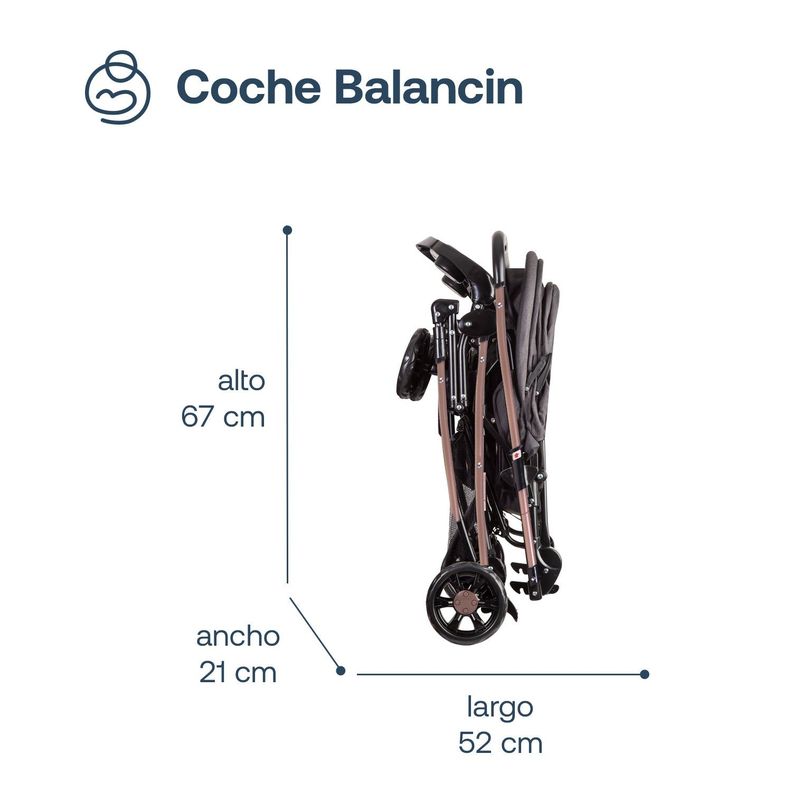 Coche Cuna Balancin SX Negro Dorado Bebesit-9