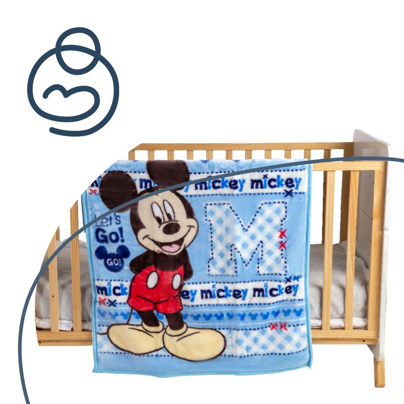 Cobertor de Cuna Mickey Celeste Disney-4
