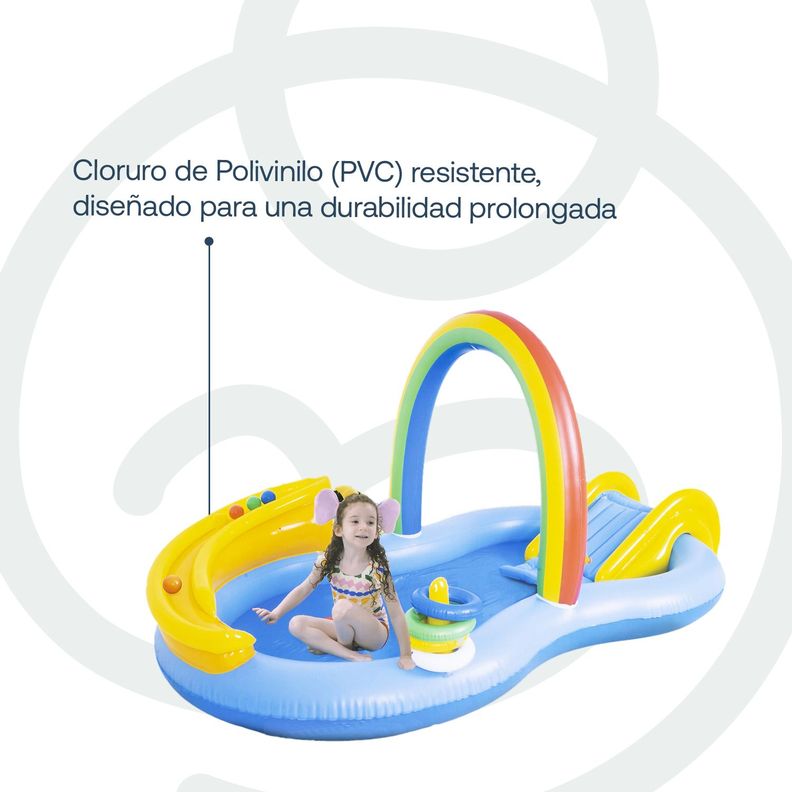 Piscina Centro de Juegos Arcoiris tobogan Aspersor Be Splash-3