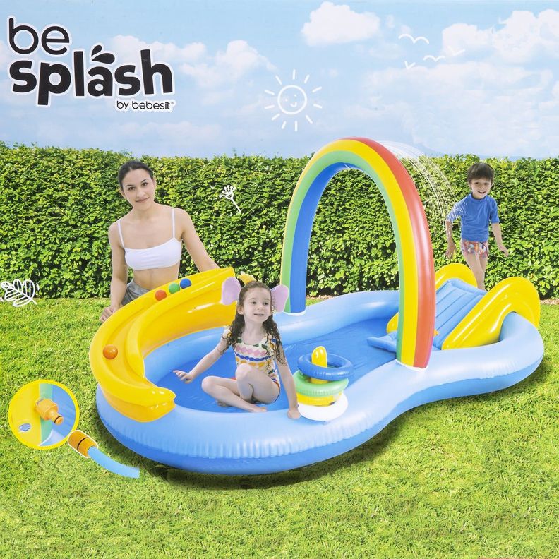 Piscina Centro de Juegos Arcoiris tobogan Aspersor Be Splash-6