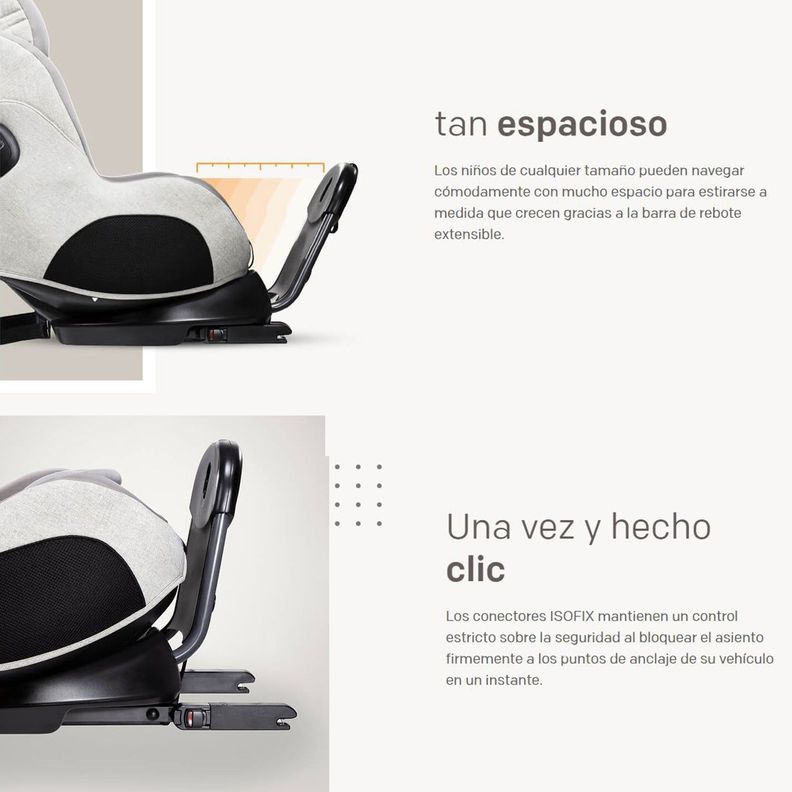 Silla de auto Convertible I-Prodigy Oyster-8