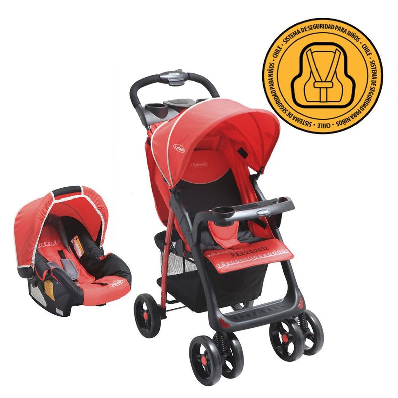 Coche Travel System Jazz Rojo Bebesit-1