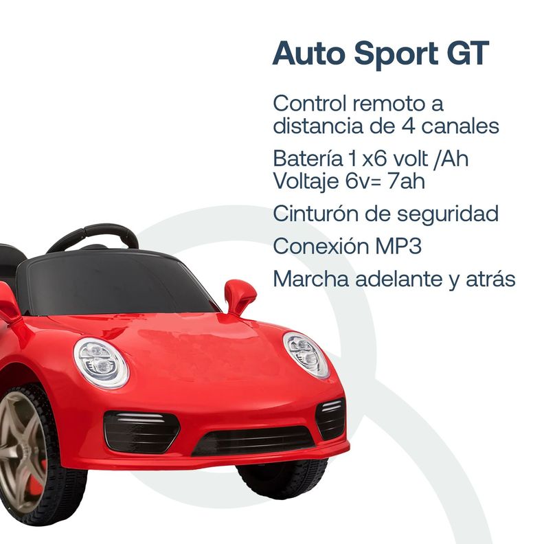 Auto a Batería Sport GT Rojo Bebesit-1