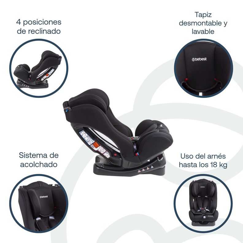 Silla de Auto Bebesit Orbit Negra-3