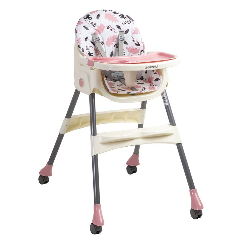 Silla de Comer Steps Rosada Bebesit-0