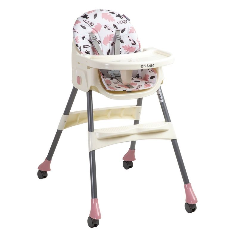 Silla de Comer Steps Rosada Bebesit-1