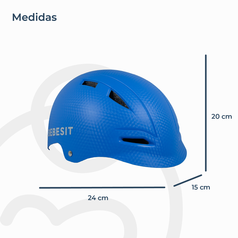 Casco Bicicleta Regulable Certificación Europea Niño Niña Azul-4