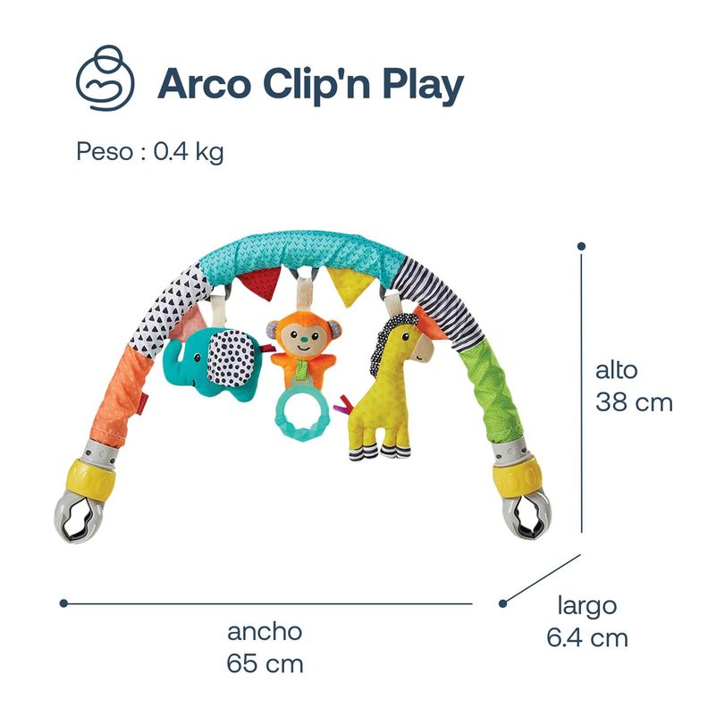 Juguete Bebé Clip n´ Play Travel Arch 6368 Infantino-2