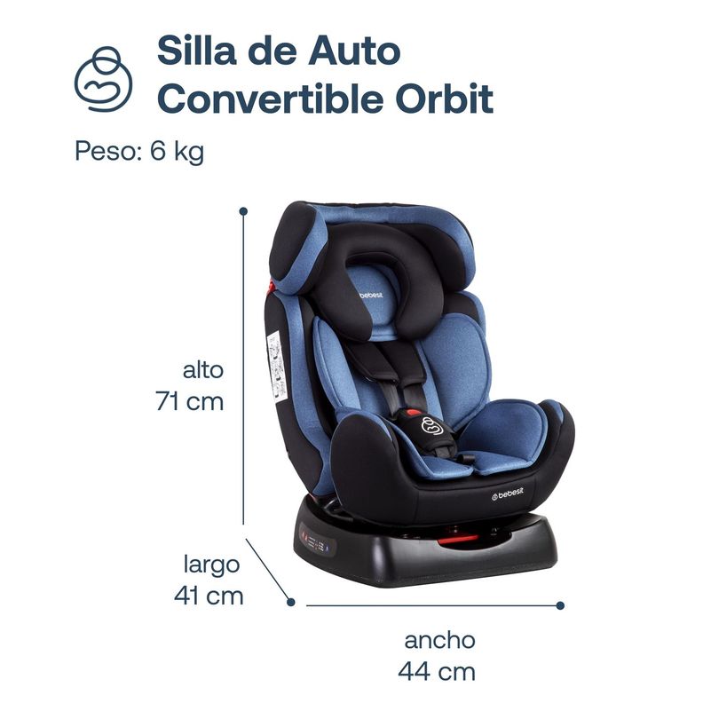 Silla de Auto Orbit Lx Azul Bebesit-7