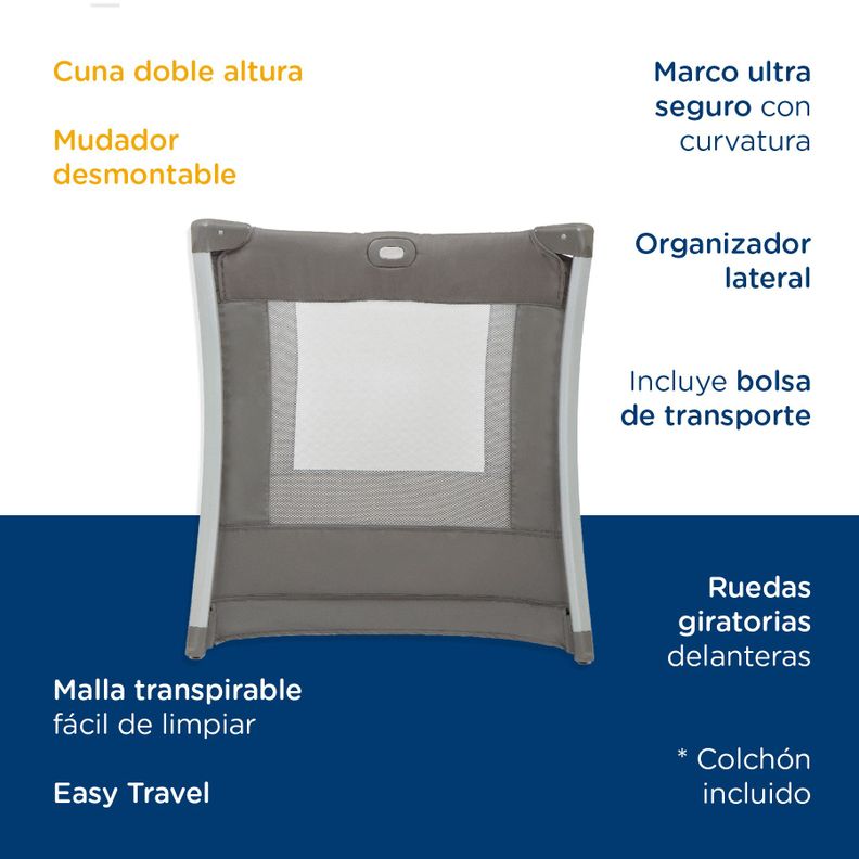 Cuna Pack and Play Illusion Nickle Joie-6