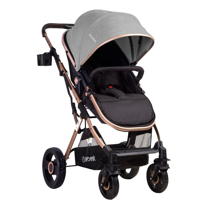 Coche Cuna Paseo Vox Gold Gris Bebesit