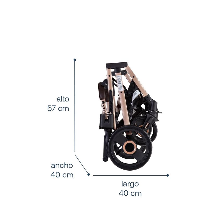 Coche Cuna Paseo Vox Gold Gris Bebesit-7