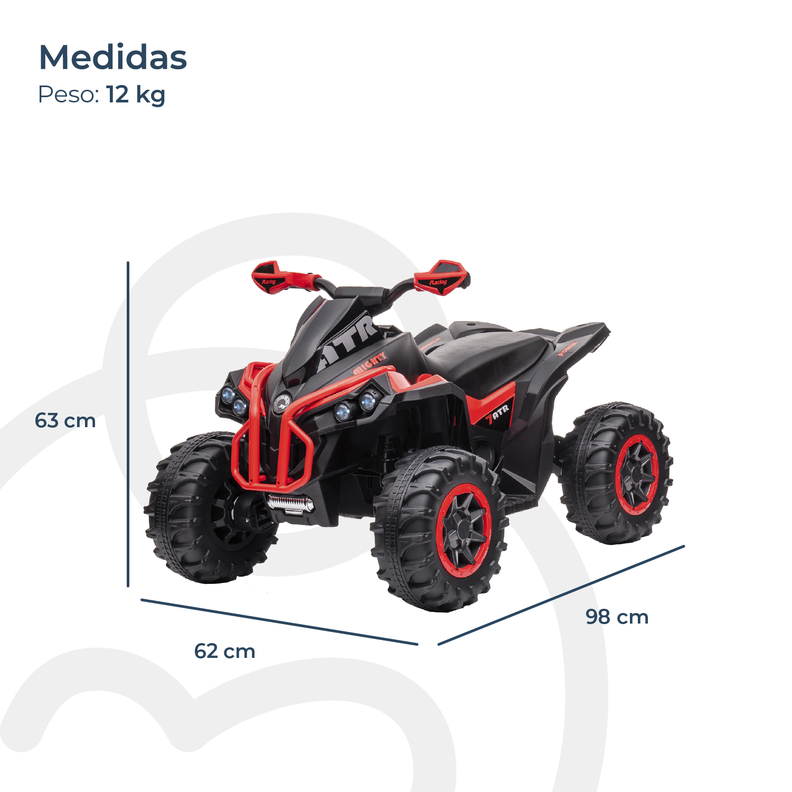 Cuadrimoto a Batería Sport Road Roja Bebesit-5