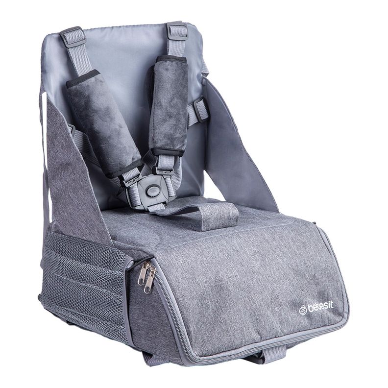 Mochila Silla de Comer Portatil Camping Gris Bebesit-0