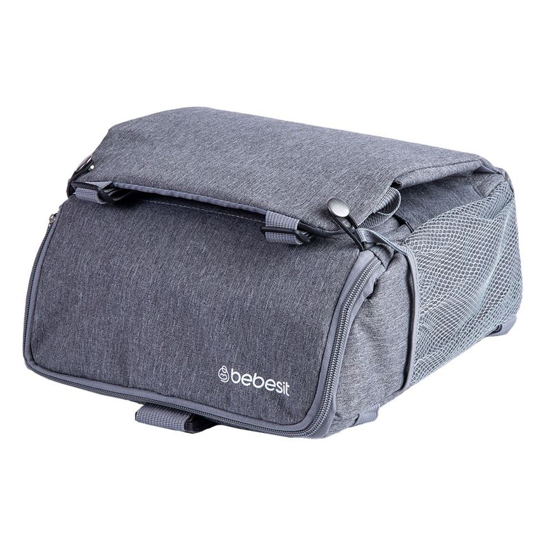 Mochila Silla de Comer Portatil Camping Gris Bebesit-4