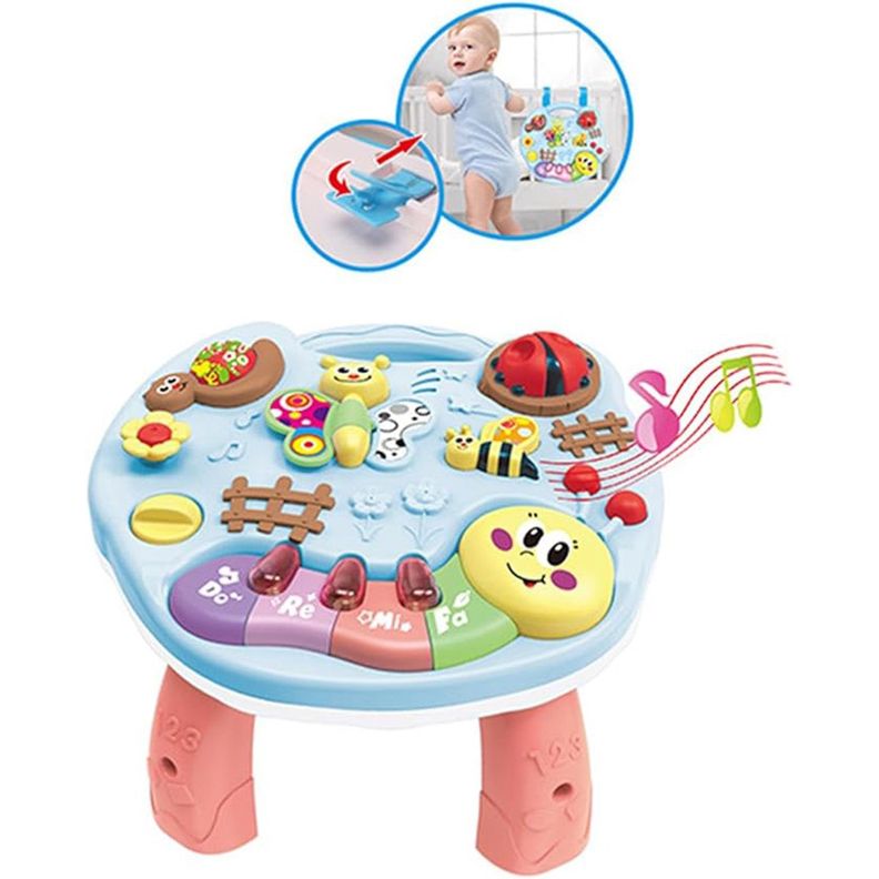 Mesa Piano de Juguete interactivo 2 en 1 granja de animales-1