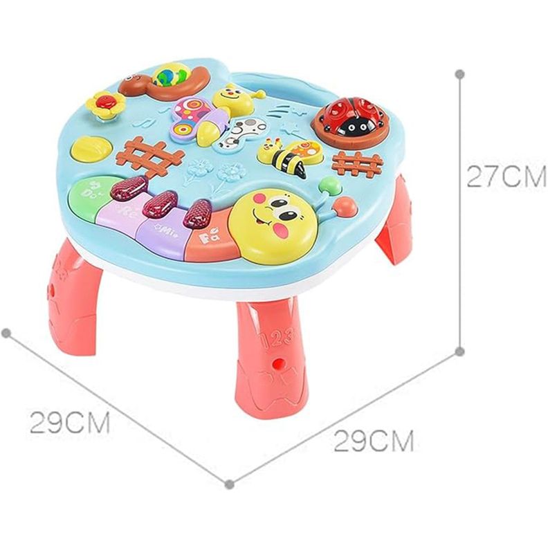 Mesa Piano de Juguete interactivo 2 en 1 granja de animales-4