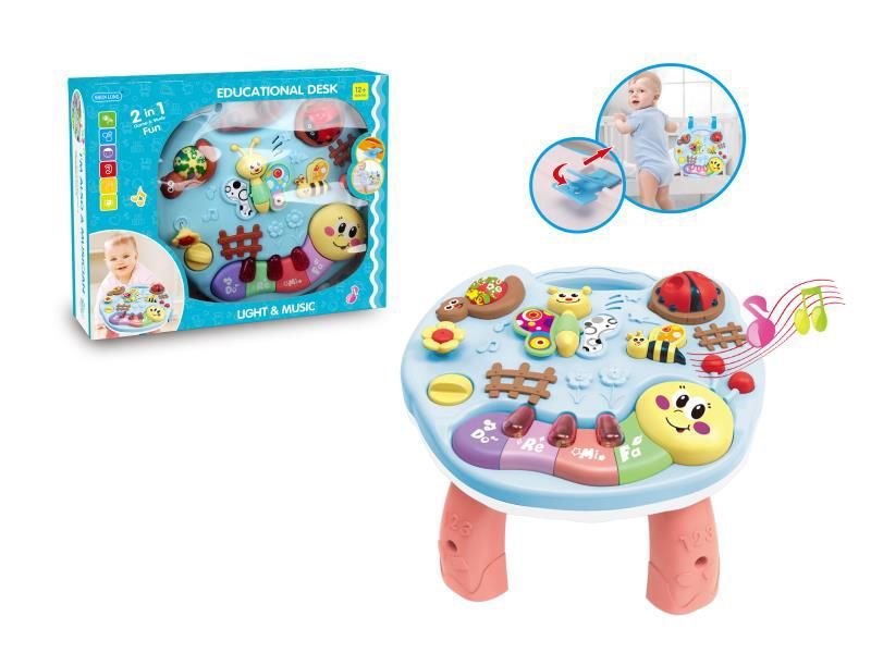 Mesa Piano de Juguete interactivo 2 en 1 granja de animales-5