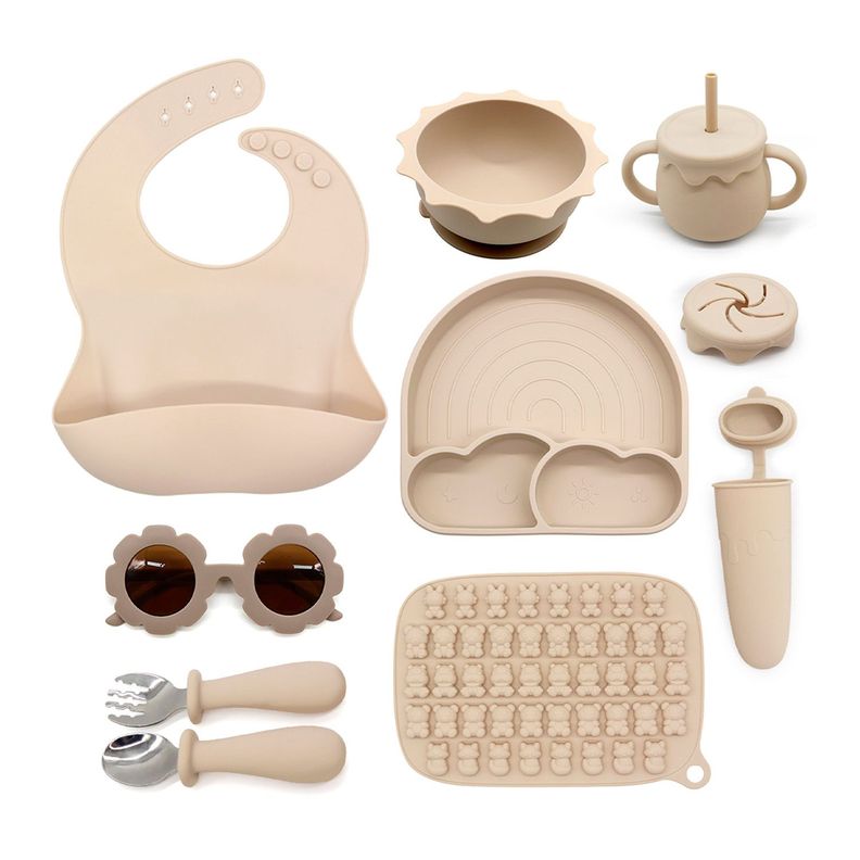 Set Alimentación Summer Silicona Beige-0