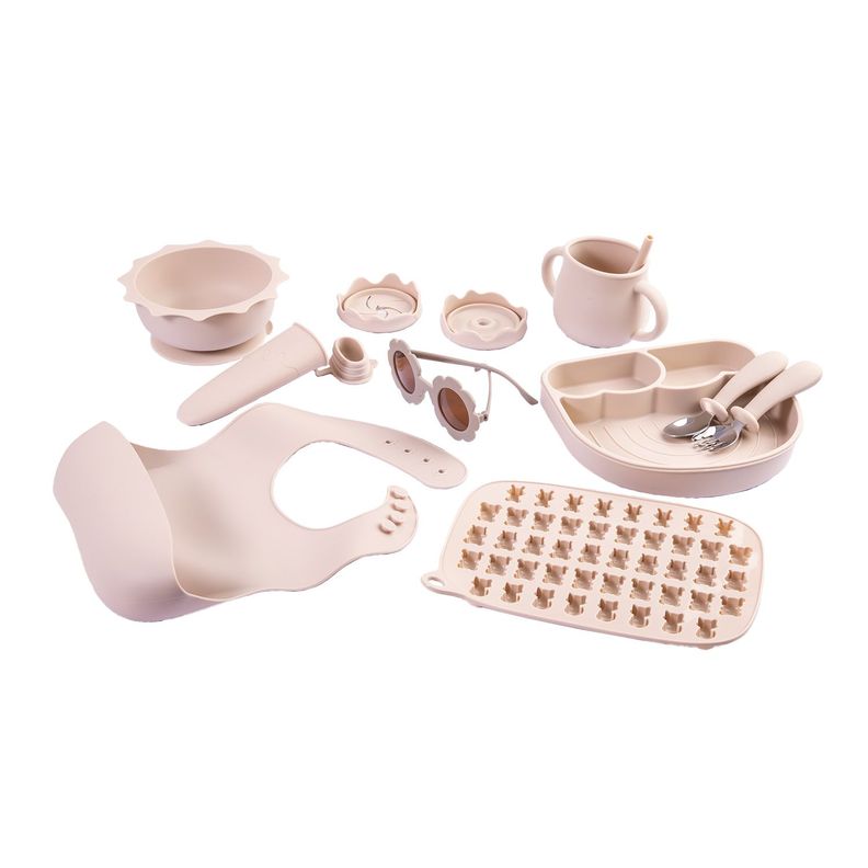 Set Alimentación Summer Silicona Beige-5