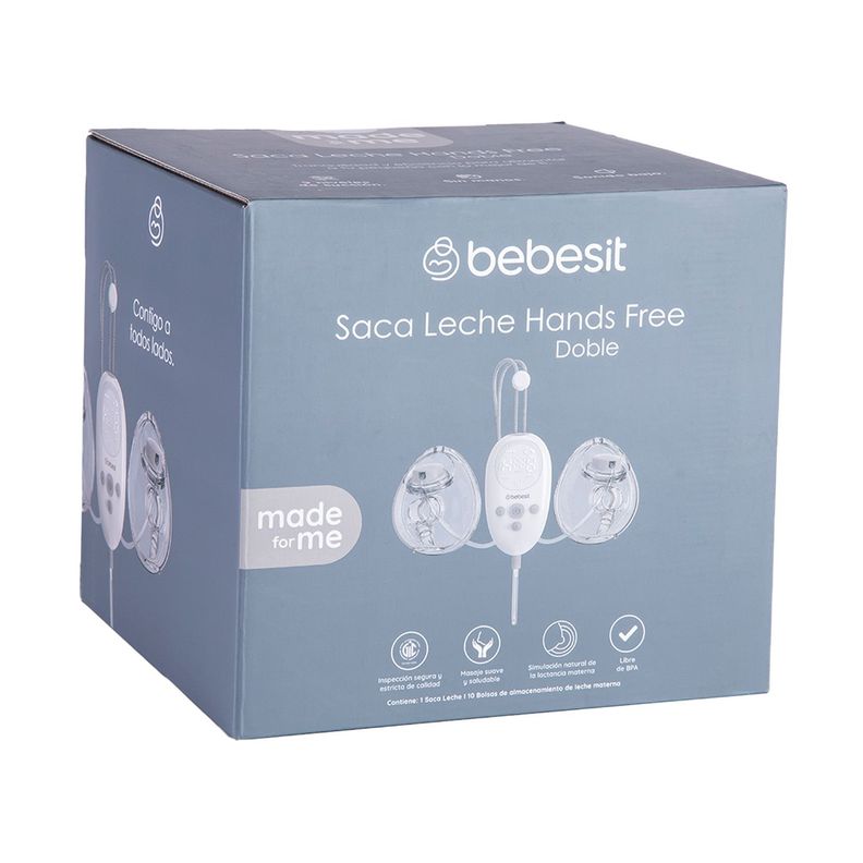 Extractor Leche Eléctrico Doble Manos Libres + 10 Bolsas-8