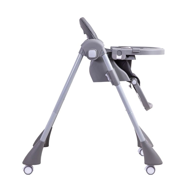 Silla de Comer Bebe Reclinable Plegable Easy Eat Gris-6